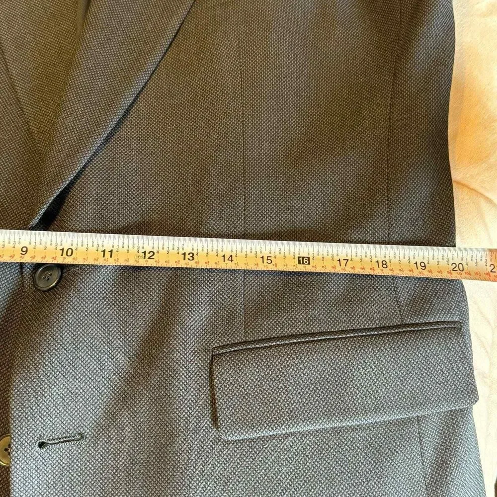 Monsieur Givenchy Blazer Mens 42R Black Suit Jacket‎ Sport Coat Two Button US